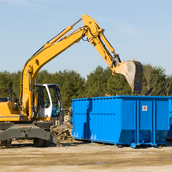 are there any restrictions on where a residential dumpster can be placed in Dover